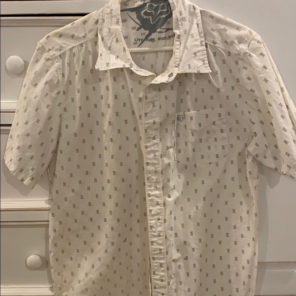 Men’s Fox Racing Large White button down shirt
